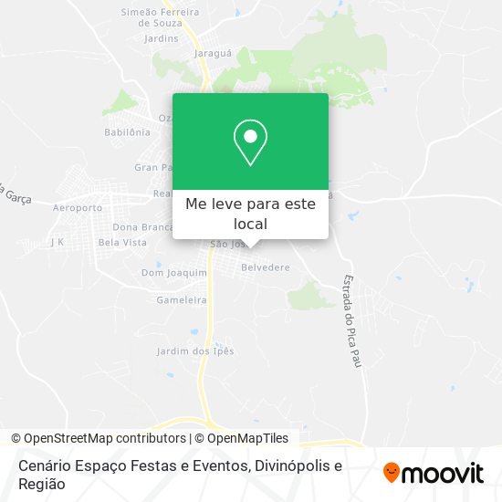 Cenário Espaço Festas e Eventos mapa