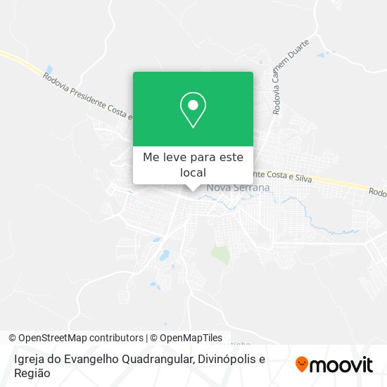 Igreja do Evangelho Quadrangular mapa