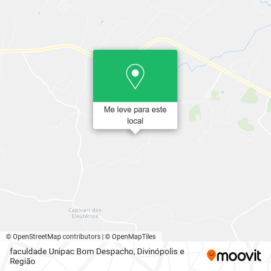 faculdade Unipac Bom Despacho mapa