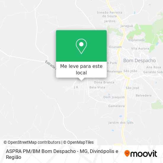 ASPRA PM/BM Bom Despacho - MG mapa