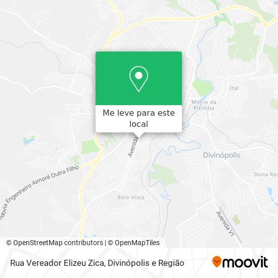 Rua Vereador Elizeu Zica mapa