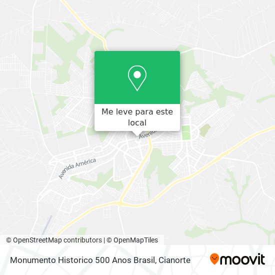 Monumento Historico 500 Anos Brasil mapa