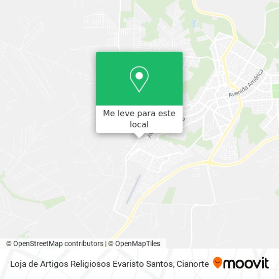 Loja de Artigos Religiosos Evaristo Santos mapa