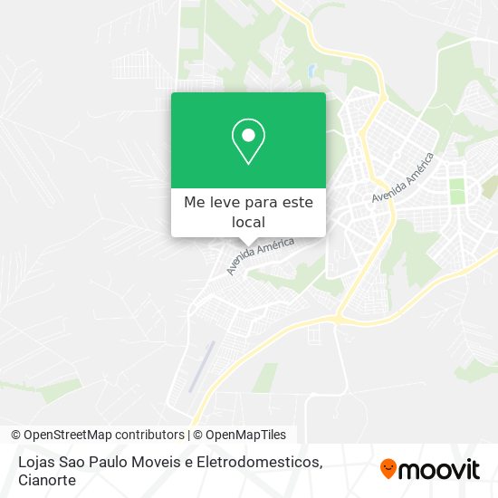 Lojas Sao Paulo Moveis e Eletrodomesticos mapa