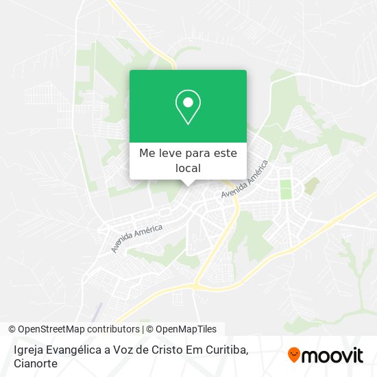 Igreja Evangélica a Voz de Cristo Em Curitiba mapa