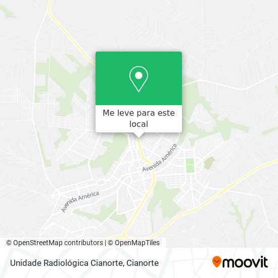 Unidade Radiológica Cianorte mapa