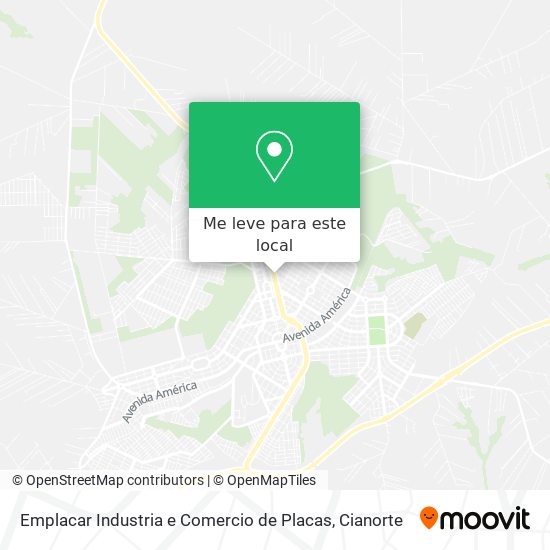 Emplacar Industria e Comercio de Placas mapa