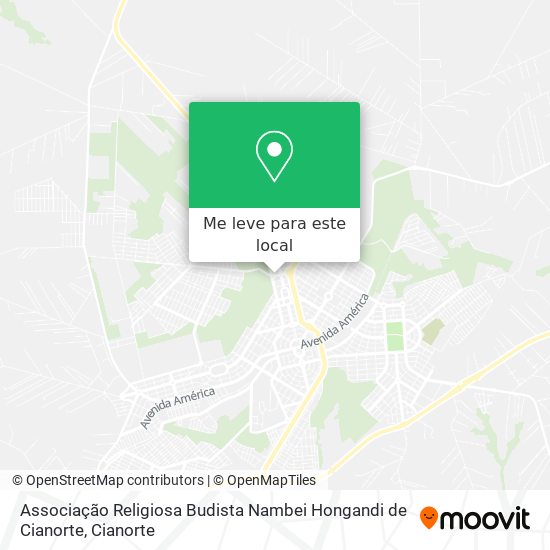 Associação Religiosa Budista Nambei Hongandi de Cianorte mapa