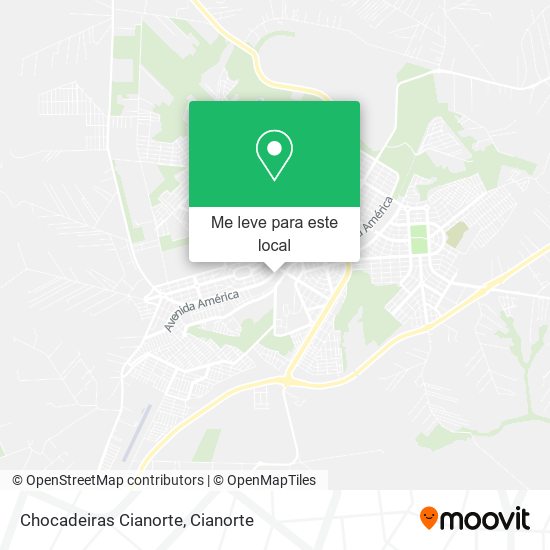 Chocadeiras Cianorte mapa