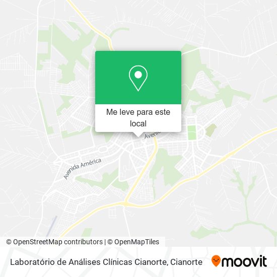 Laboratório de Análises Clínicas Cianorte mapa