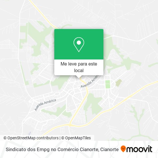 Sindicato dos Empg no Comércio Cianorte mapa