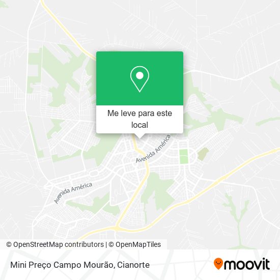 Mini Preço Campo Mourão mapa