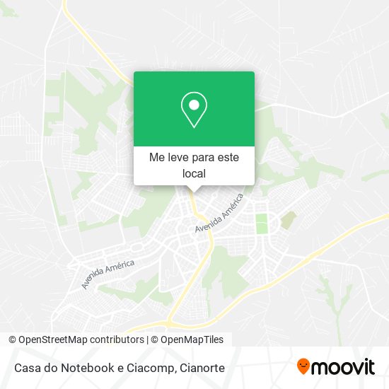 Casa do Notebook e Ciacomp mapa