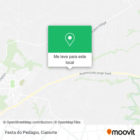 Festa do Pedágio mapa