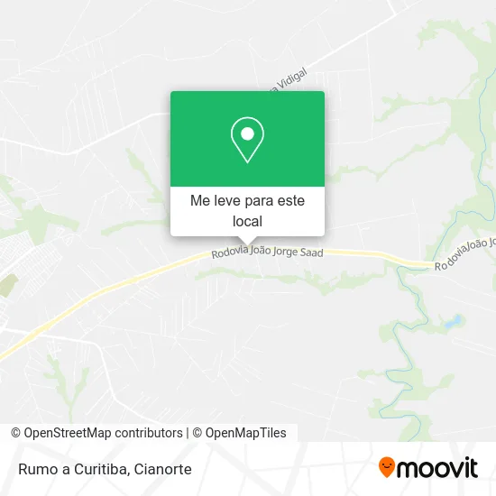 Rumo a Curitiba mapa