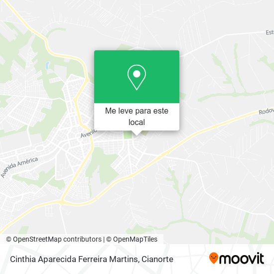 Cinthia Aparecida Ferreira Martins mapa