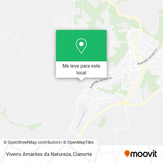 Viveiro Amantes da Natureza mapa