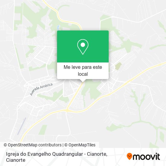 Igreja do Evangelho Quadrangular - Cianorte mapa