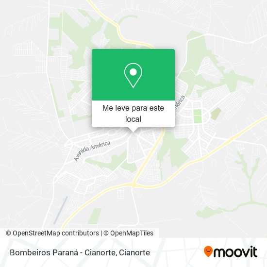 Bombeiros Paraná - Cianorte mapa