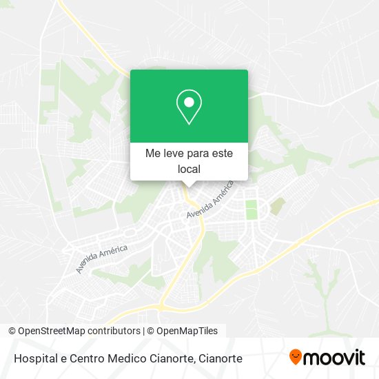 Hospital e Centro Medico Cianorte mapa