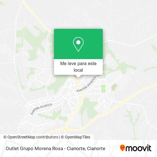 Outlet Grupo Morena Rosa - Cianorte mapa