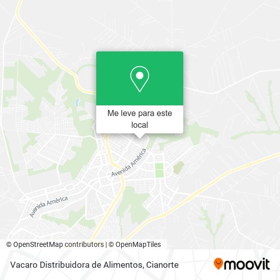 Vacaro Distribuidora de Alimentos mapa