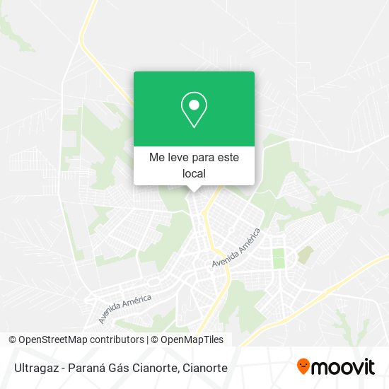 Ultragaz - Paraná Gás Cianorte mapa