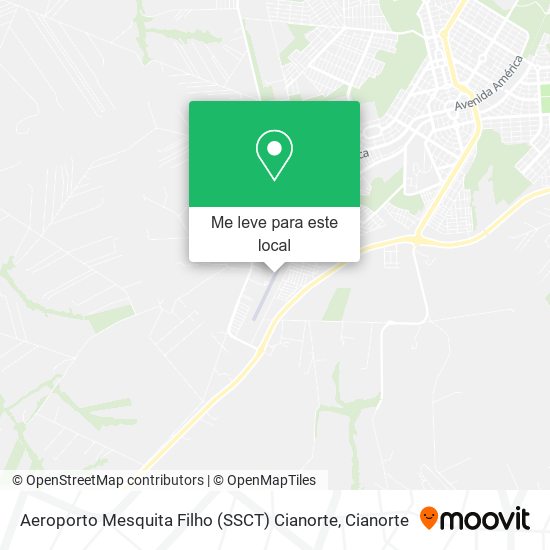 Aeroporto Mesquita Filho (SSCT) Cianorte mapa