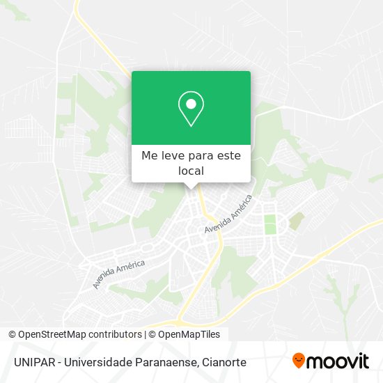 UNIPAR - Universidade Paranaense mapa