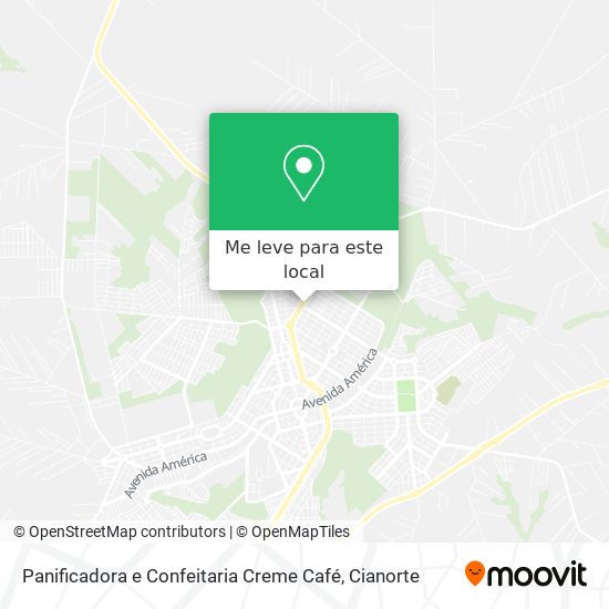 Panificadora e Confeitaria Creme Café mapa