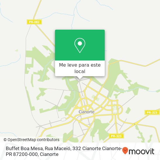 Buffet Boa Mesa, Rua Maceió, 332 Cianorte Cianorte-PR 87200-000 mapa