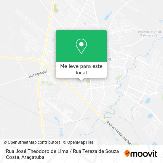 Rua José Theodoro de Lima / Rua Tereza de Souza Costa mapa