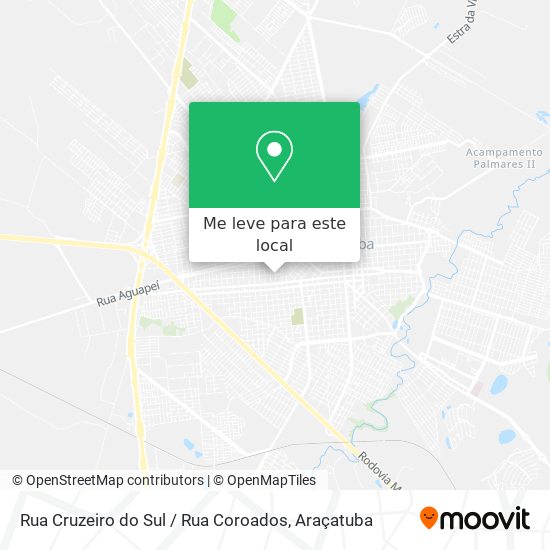 Rua Cruzeiro do Sul / Rua Coroados mapa