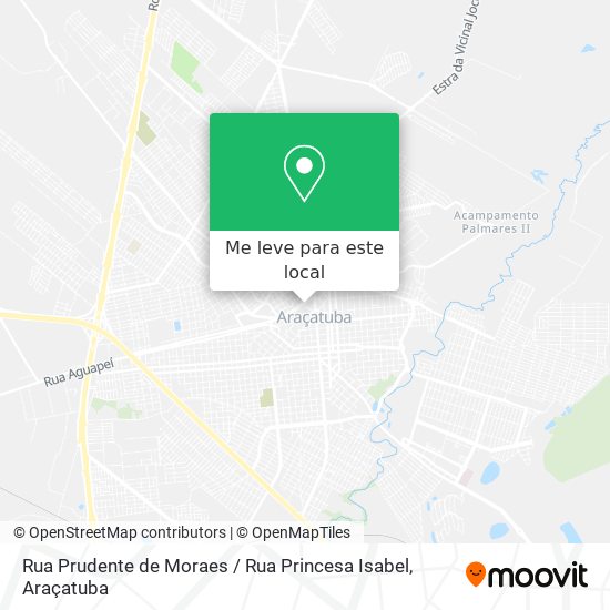 Rua Prudente de Moraes / Rua Princesa Isabel mapa