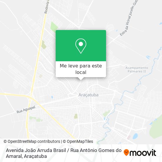 Avenida João Arruda Brasil / Rua Antônio Gomes do Amaral mapa