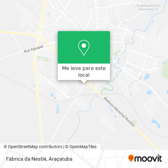 Fábrica da Nestlé mapa