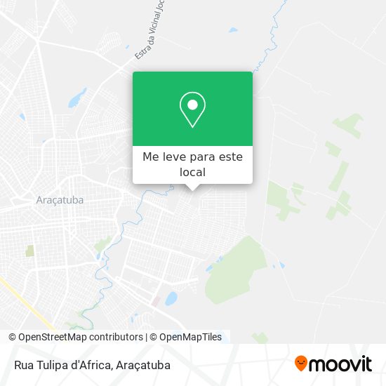Rua Tulipa d'Africa mapa