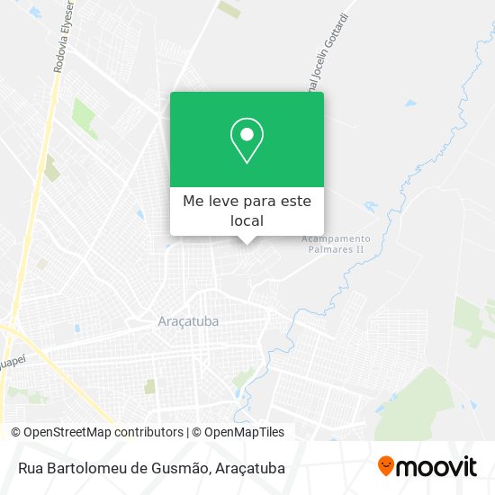 Rua Bartolomeu de Gusmão mapa