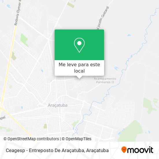 Ceagesp - Entreposto De Araçatuba mapa