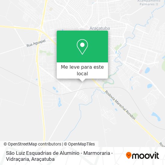 São Luiz Esquadrias de Alumínio - Marmoraria - Vidraçaria mapa