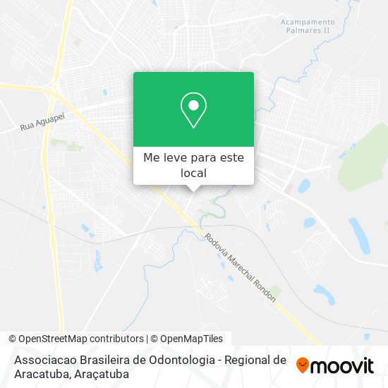 Associacao Brasileira de Odontologia - Regional de Aracatuba mapa