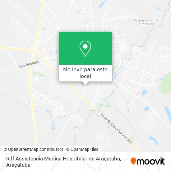 Rdf Assistência Médica Hospitalar de Araçatuba mapa