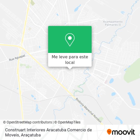 Construart Interiores Aracatuba Comercio de Moveis mapa