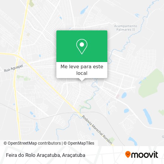 Feira do Rolo Araçatuba mapa