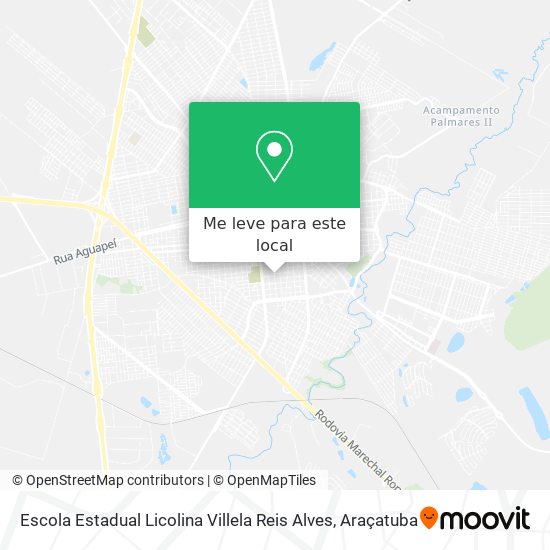 Escola Estadual Licolina Villela Reis Alves mapa