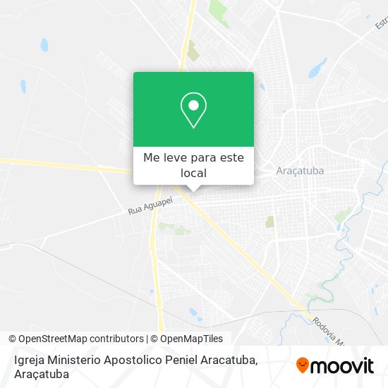 Igreja Ministerio Apostolico Peniel Aracatuba mapa