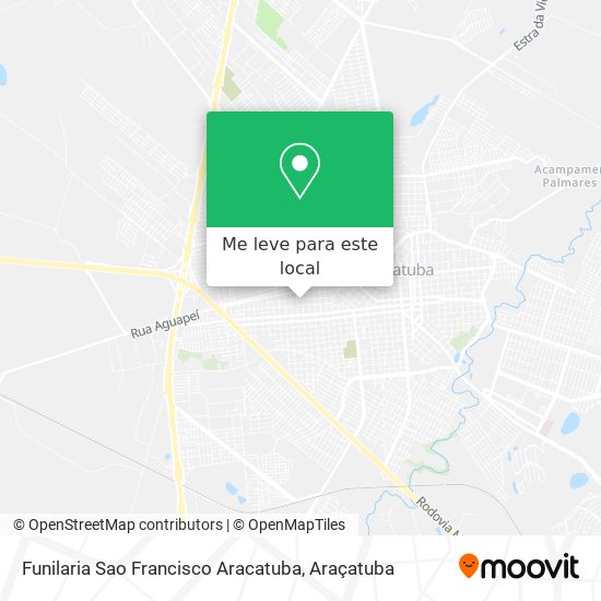 Funilaria Sao Francisco Aracatuba mapa
