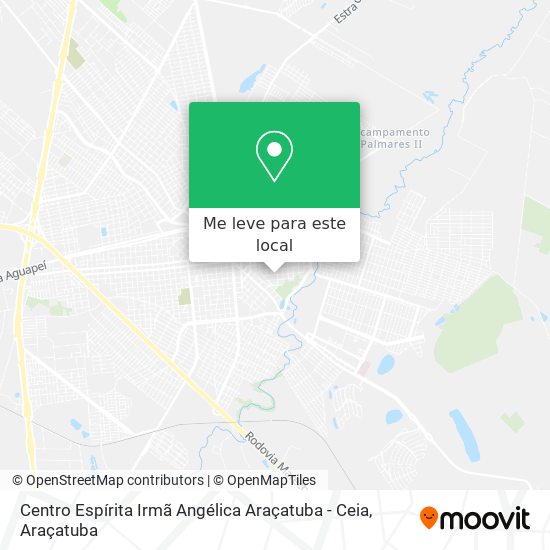 Centro Espírita Irmã Angélica Araçatuba - Ceia mapa