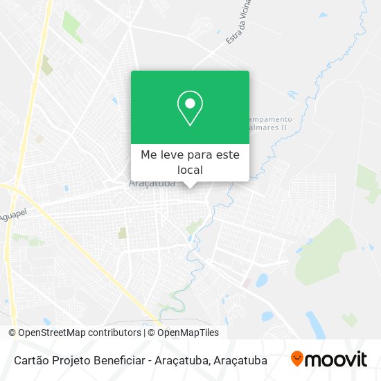 Cartão Projeto Beneficiar - Araçatuba mapa