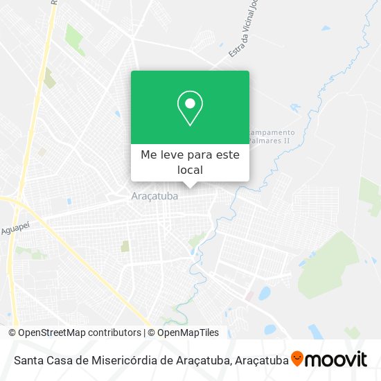 Santa Casa de Misericórdia de Araçatuba mapa